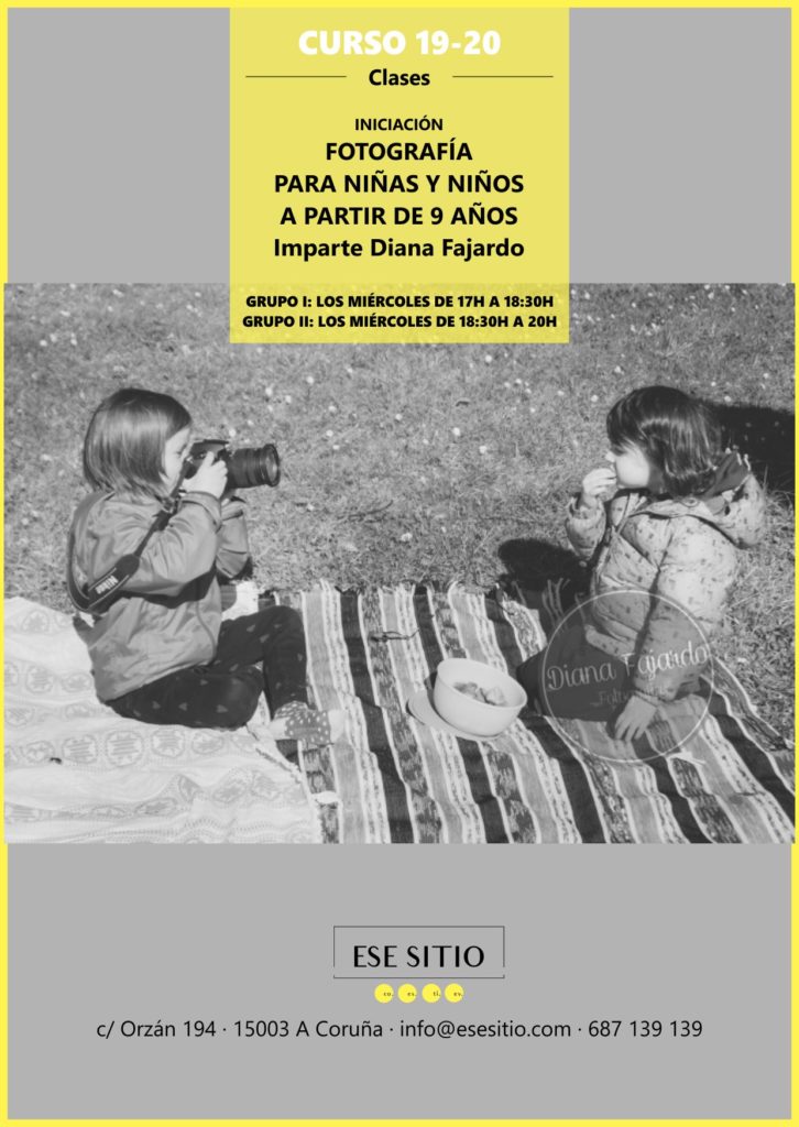 Clases de fotografia niñas  y niños en Coruña con Diana Fajardo